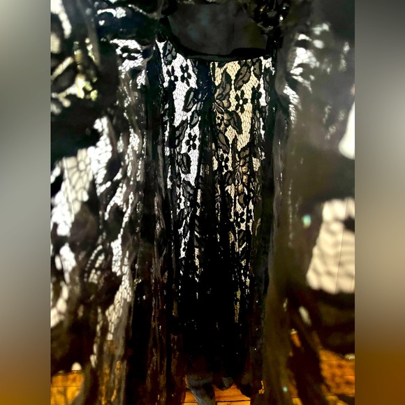 Jovani Rhinestone Gown, open low back, worn once, medium flowing train, like new - Picture 11 of 15